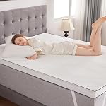 SOOSLEEPY Full Size Memory Foam Mattress Topper 3 Inch with Removable Soft Cover Ventilated Breathable Cooling Mattress Pad Portable Bed Topper for Back Pain and Pressure Relief, CertiPUR-US Certified
