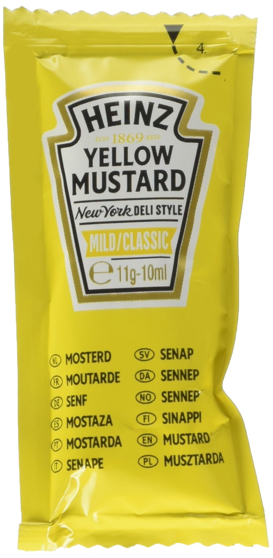 Yellow Mustard Mostarda Heinz Monoporzione Senape 200 Bustine da 10 ml