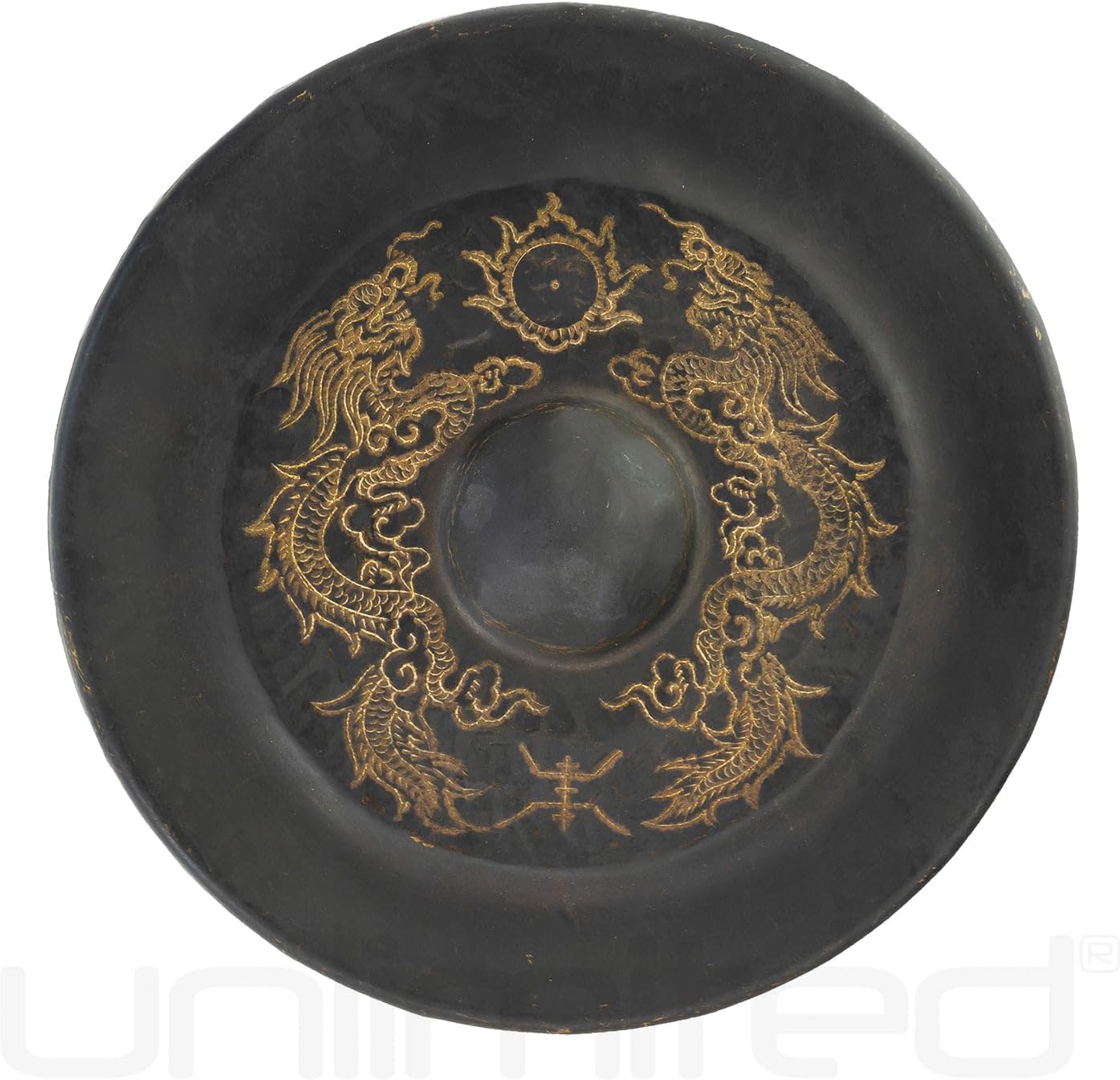 Vietnamese Dragon Heart Gongs - Tuned to F - 11" to 16" Includes Mallet & Rope/Engraved Bronze Vietnamese Gong/Handmade by Folk Artists/Heart Chakra Tuning/For Sound Healing & Meditation