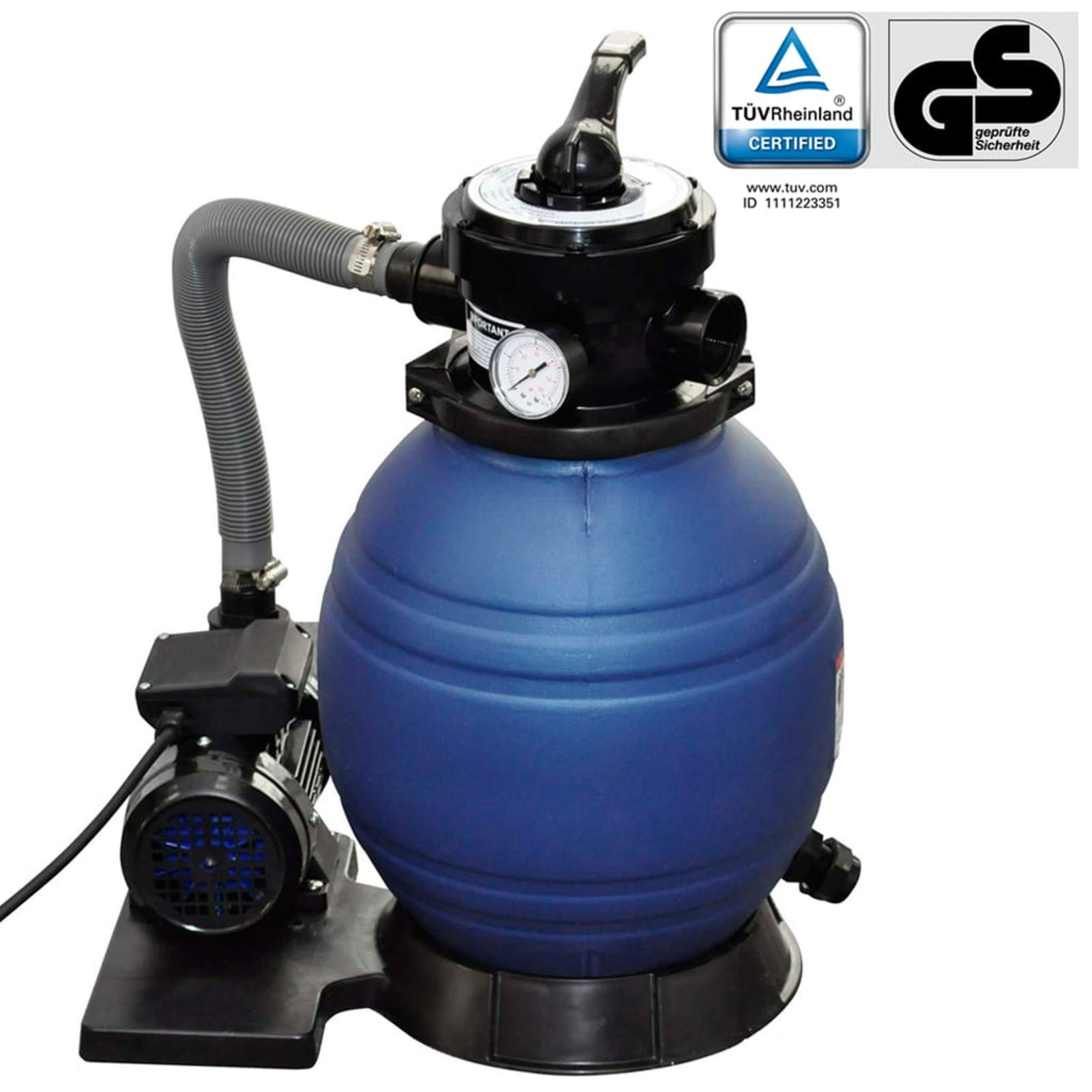 Bomba Filtro de Arena, Yumeng Depuradora Piscina Arena, Filtro Piscina, Bomba De Picina, 400 W 11000 l/h