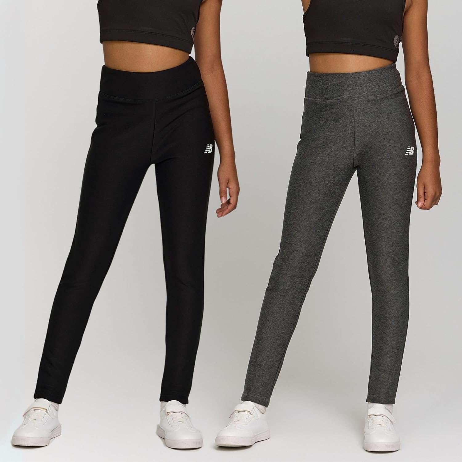 New Balance Girls Fleece Lined Leggings - 2 Pack Soft Stretch Yoga Pants, Athletic Warm Thermal Tights, Sizes 4-16 - Image 2