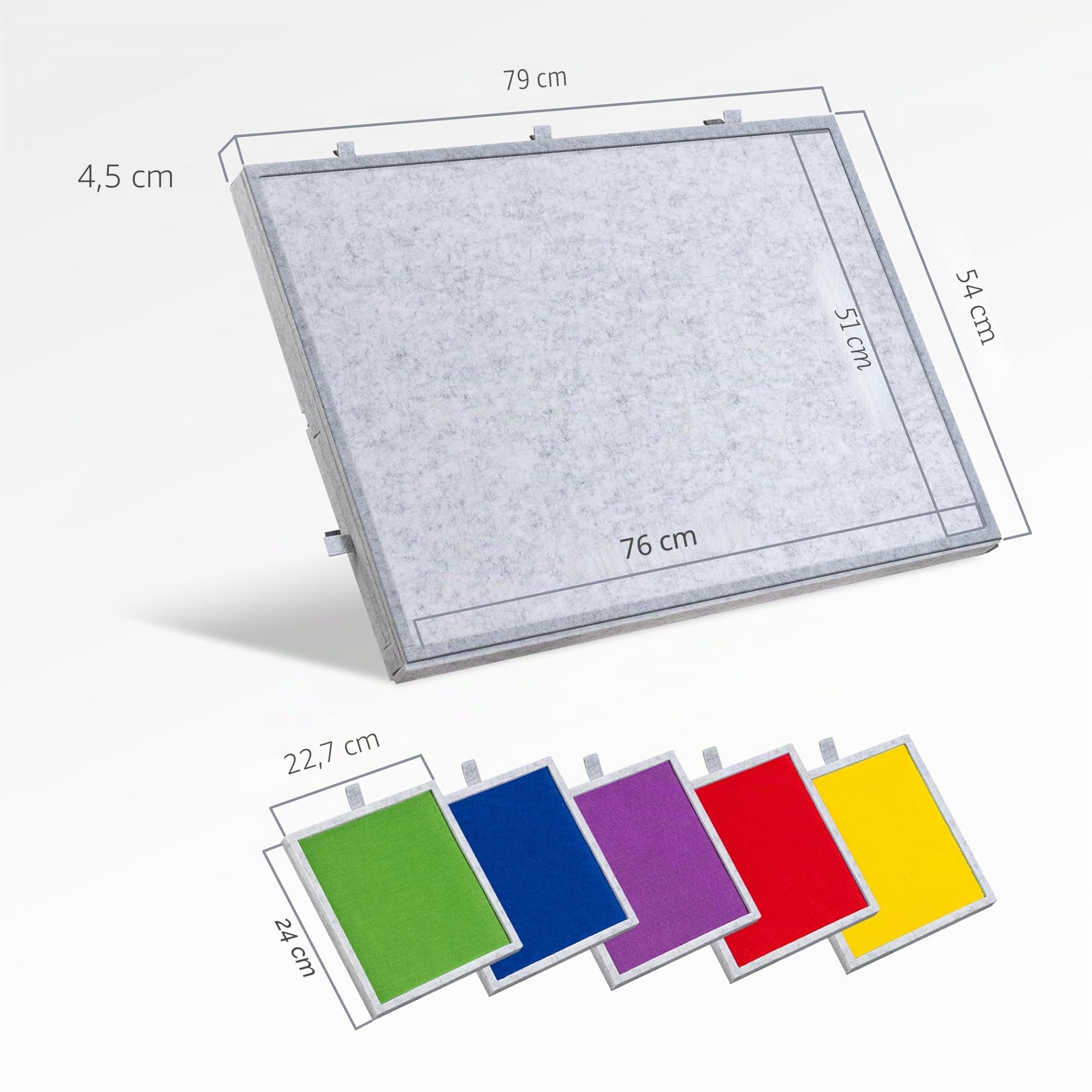Lavievert Planche de Puzzle Inclinable 2 en 1 Support Housse Plateau Feutre Léger 6 Tiroirs Table Portable 1000 Pièces Gris Clair