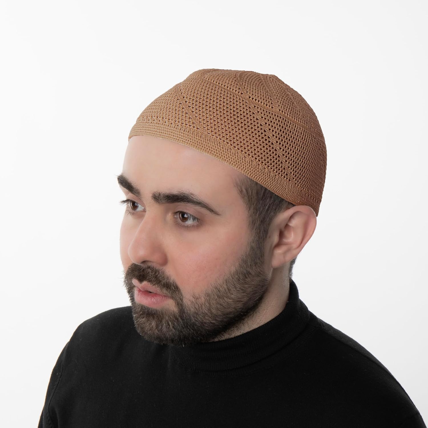 Modefa Islamic Premium Turkish Dervish Kufi Hats for Men Lightweight Breathable Muslim Cap One Size Fit - Image 2