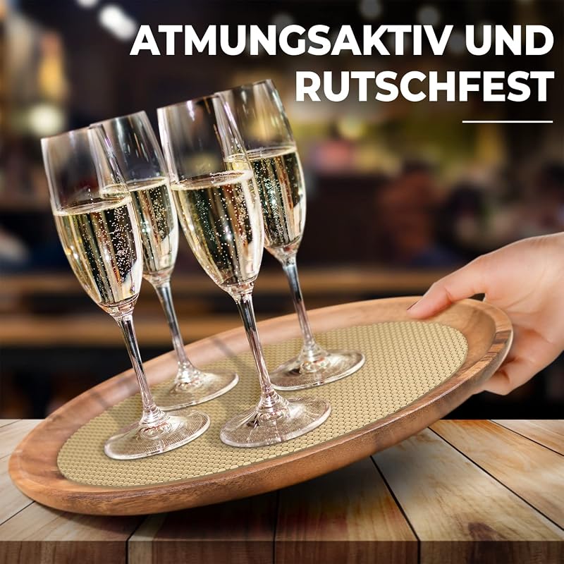 DIY Doctor 2 db Csúszásgátló Szőnyegalátét Tekercs Extra Vastag 400gsm Vinyl Ovális 31x190cm Karamell