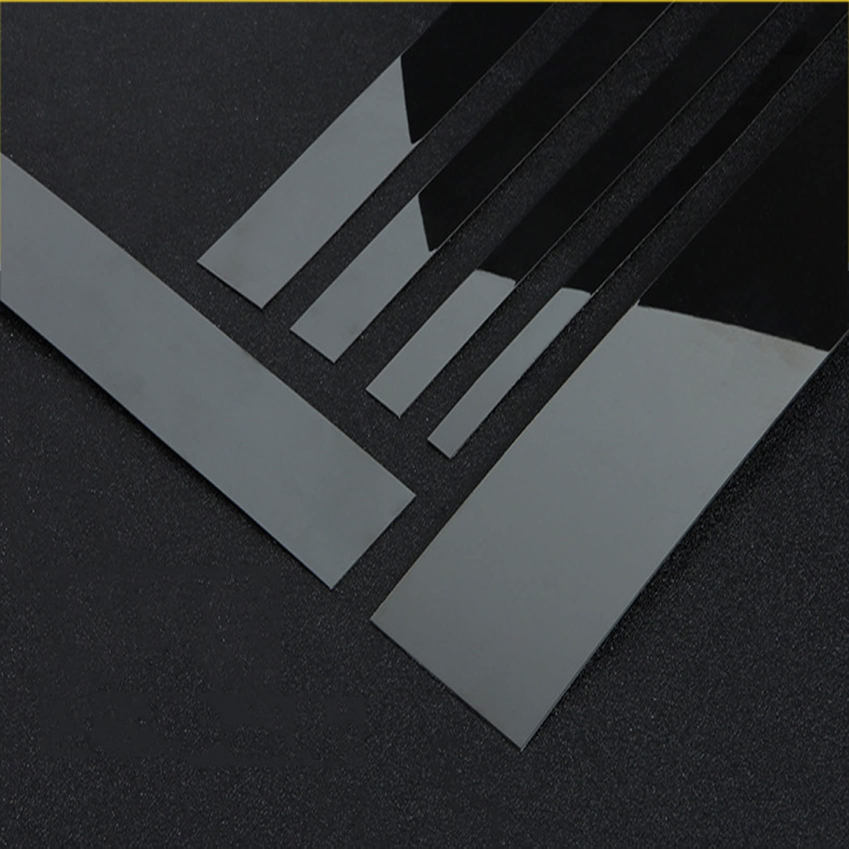 Egqlq Glossy Black 10Ft Flexible Metallic Decor Trim Self Adhesive Wall Molding Trim Wardrobe Vibrant Mirror Like Wall Ceiling Floor Cabinet Tile Edge Moulding,(Size:width 5Cm/2Inch,Color:glossy Black)