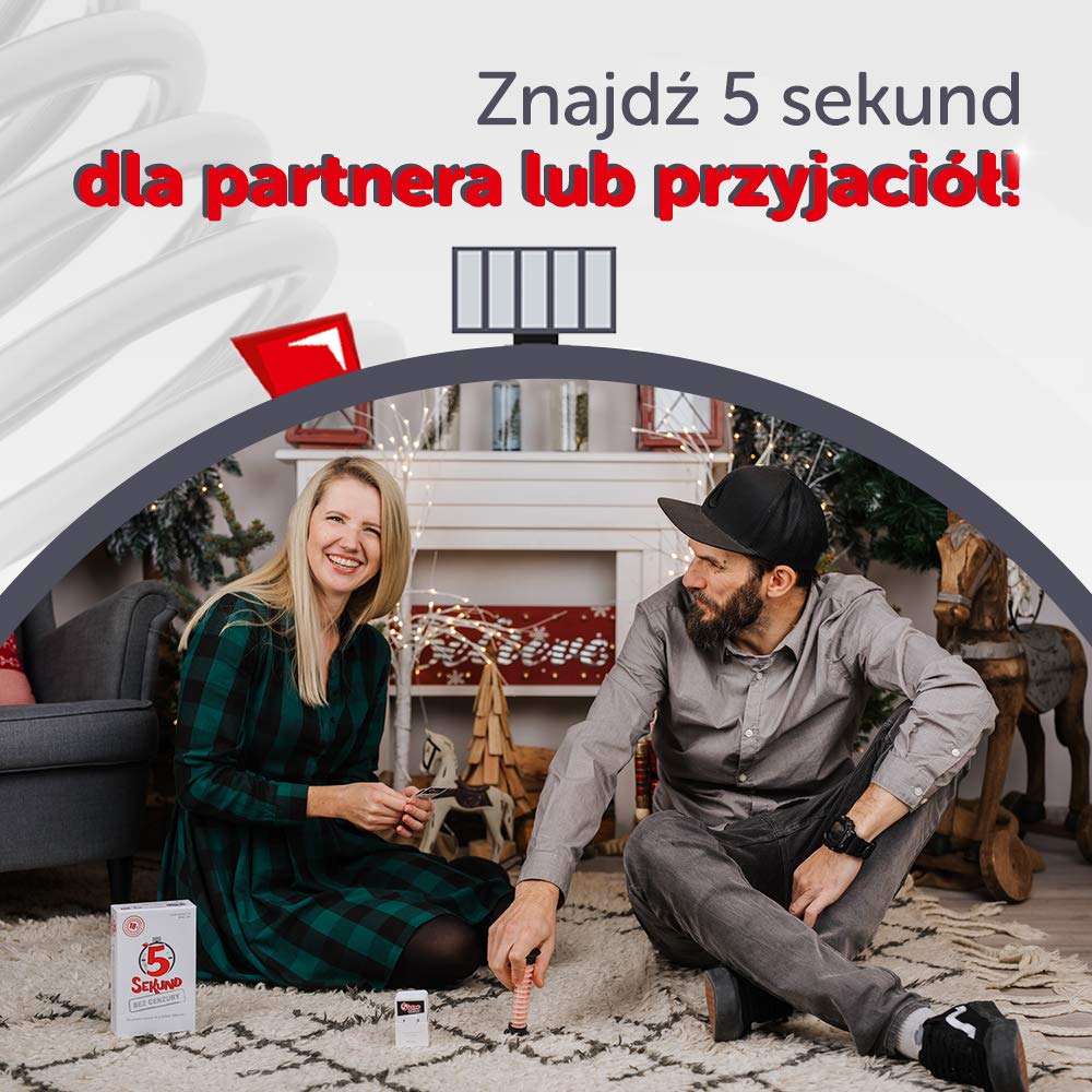 Trefl, 5 Sekund Bez Cenzury, Dynamiczna Gra Dla Dorosłych, Karty z Pytaniami, Czasomierz, Zabawne Pytania, Towarzyskie Spotkanie, Integracja, Impreza, Gra dla Osób od 18 Lat