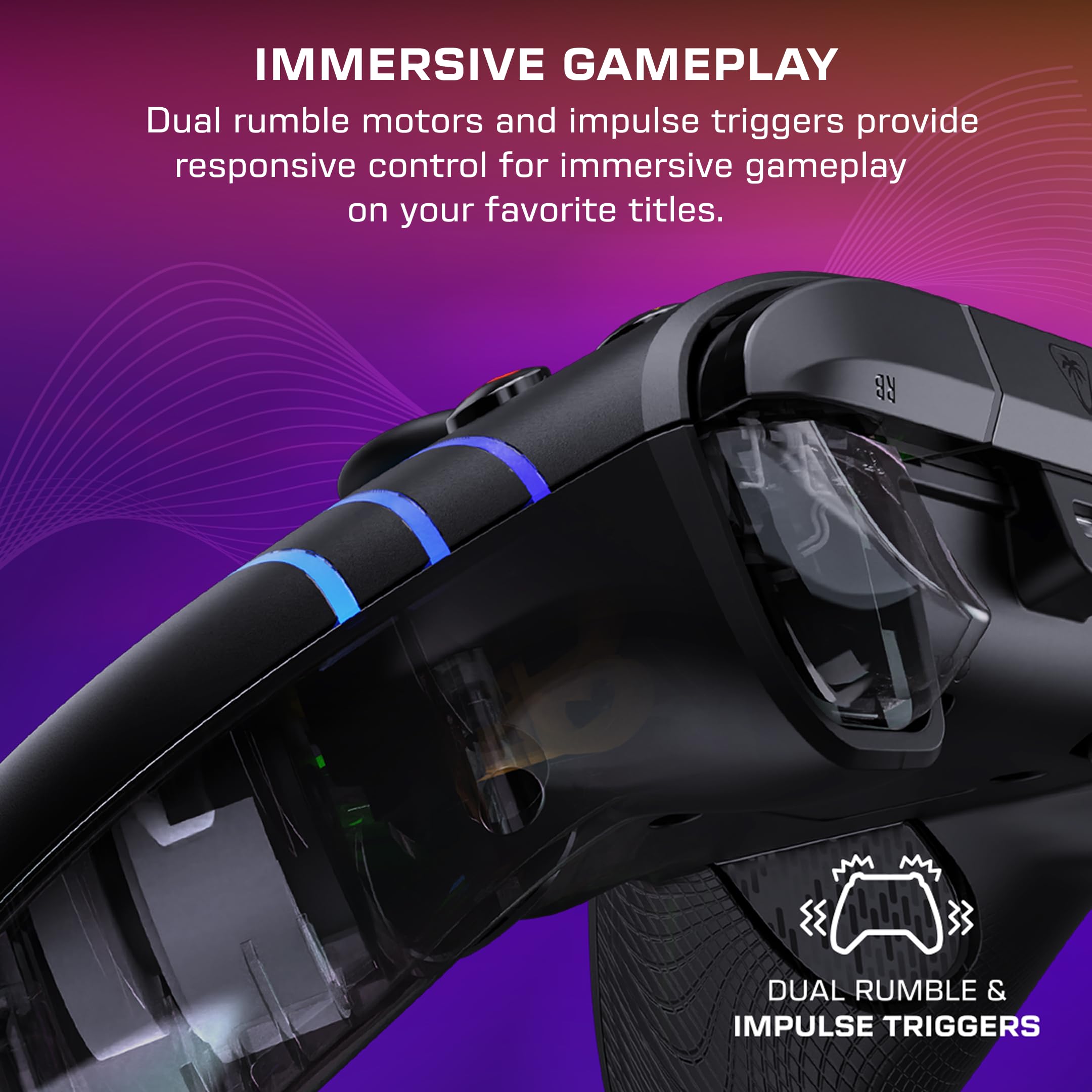 Turtle Beach Afterglow Wave Nero Controller Gamepad RGB cablato per Xbox Series XS, Xbox One e Windows