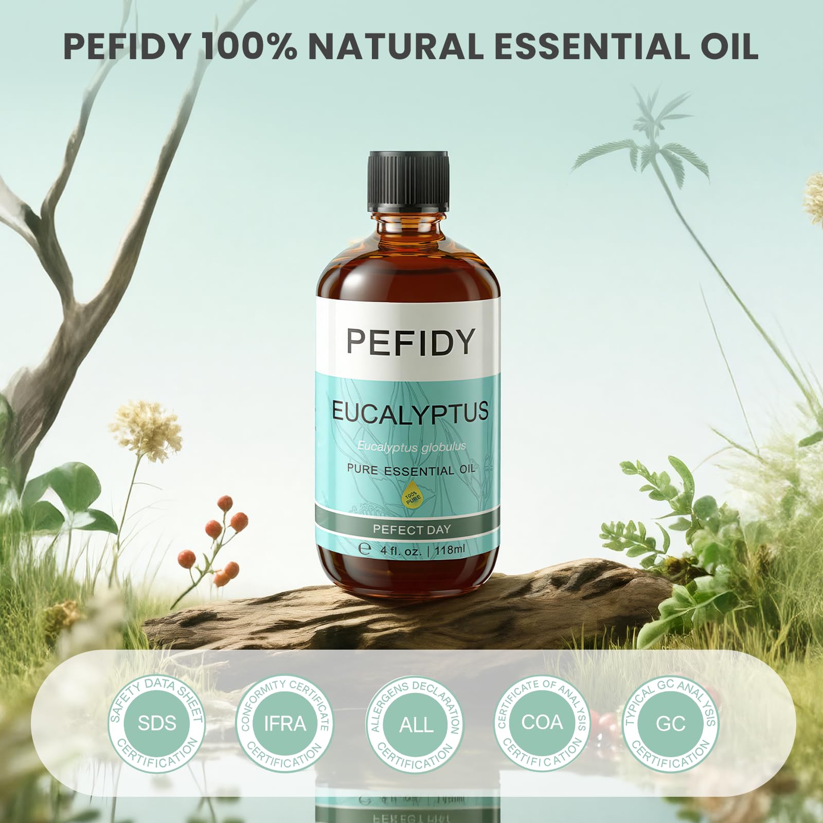 olio essenziale eucalipto 118ml - 100% naturale- Per Aromaterapia, Massaggi, SPA, Cura della Pelle, Capelli e Unghie, Bagno, Fai da Te