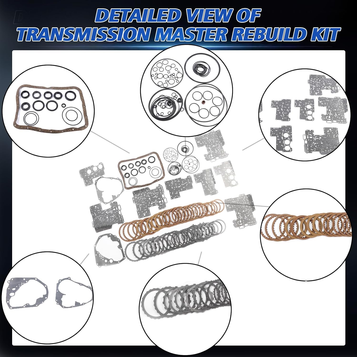 4Speed 4EAT Transmission Master Rebuild Kit Fits for Tribeca 2008-2014 3.6L, Legacy 2005-2014/Outback 05-14/Subaru Forester 98-12 3.6L Replace OE 4EAT