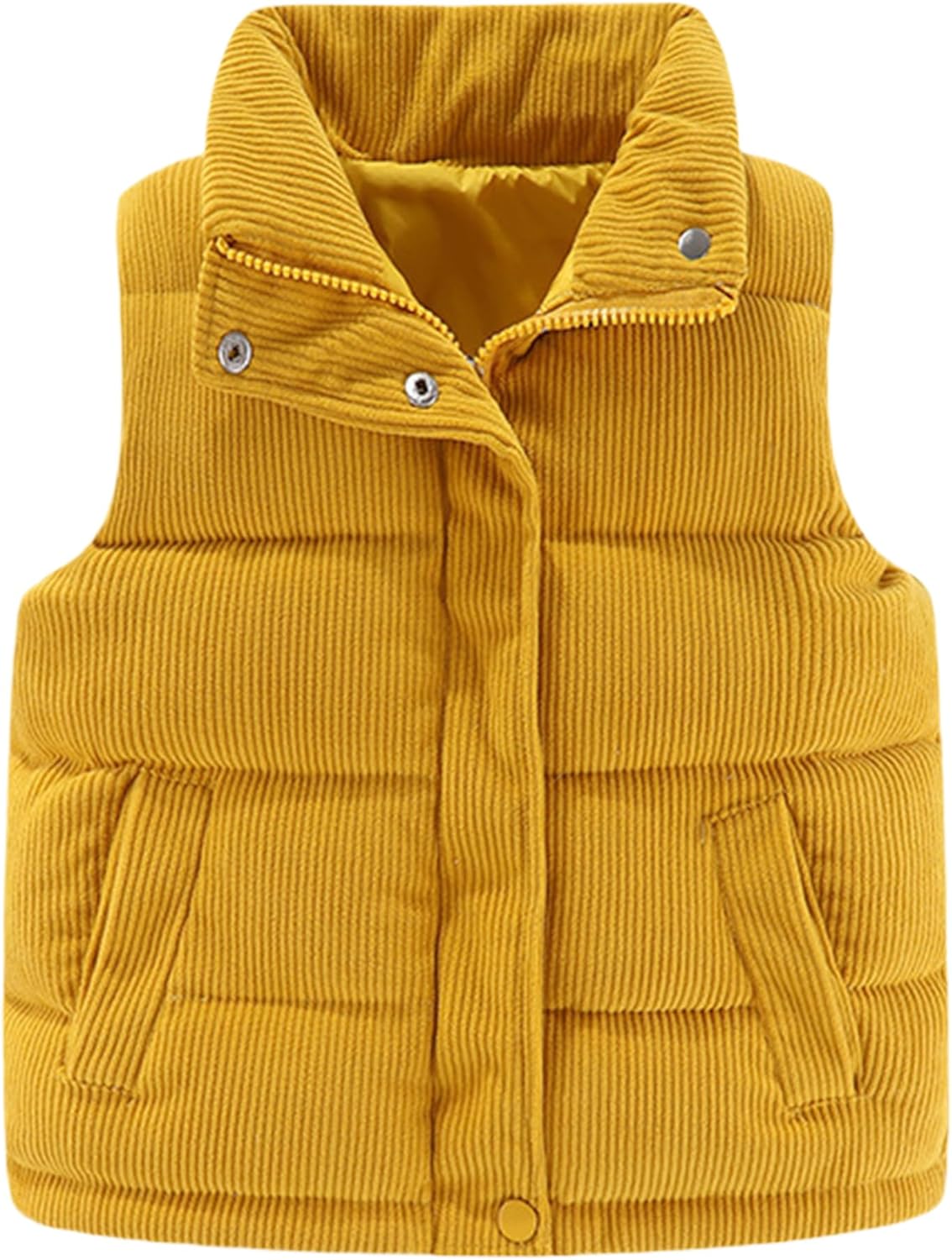 Happy Cherry Corduroy Vest for Toddler Baby Sleeveless Winter Jacket Stand Collar Thick Warm Coat 1-10Y