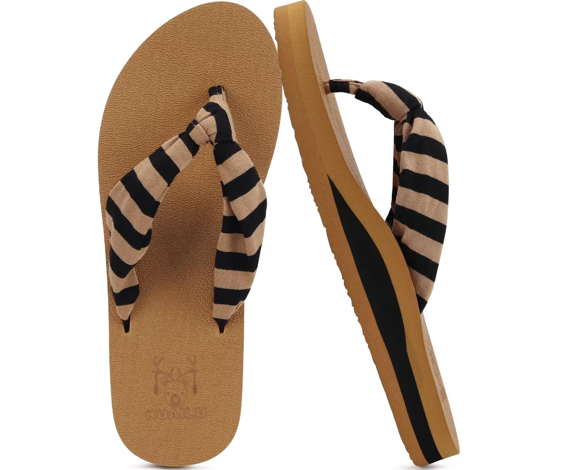 KUAILU Women's Yoga Foam Flip Flops with Arch Support Thong Sandals Non-Slip