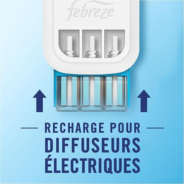 Febreze Désodorisant Électrique, Méga Pack de Recharges (4 Recharges de 20ml avec 3 Parfums en Alternance), Parfum Eveil Printanier de Lenor, Combat les Odeurs en Continu, Fraîcheur Jusqu'à 90 Jours - 5