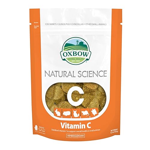 Oxbow Natural Science Vitamin C Supplement, Vitamin C & High-Fiber Timothy Hay, Guinea Pig Items, Made in the USA, Small Pet Supplies, Recommended by Veterinarians, 4.2 oz - 4.2 Ounce (Pack of 1)