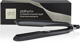 ghd platinum+ Hair Straightener, A Smarter Hair Straightening and Curling Tool For Stronger Hair And Colour Protection, On All Hair Types, Lengths And Textures, Universal Voltage, AU Plug - Black