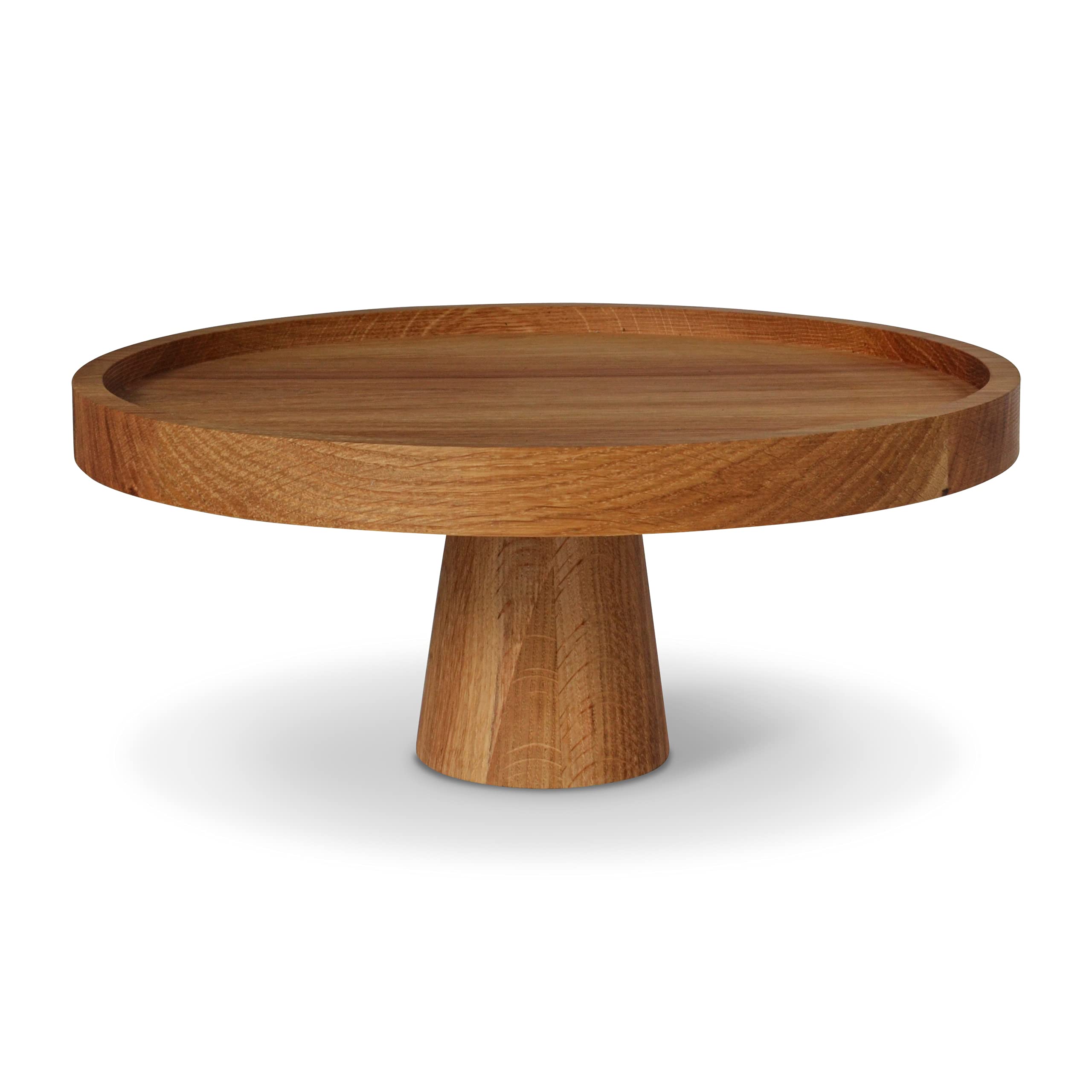 Etażerka na ciasto – stojak – taca do serwowania, kosz na owoce, patera na tort, naczynia do serwowania, lite drewno (średnica 32 cm)