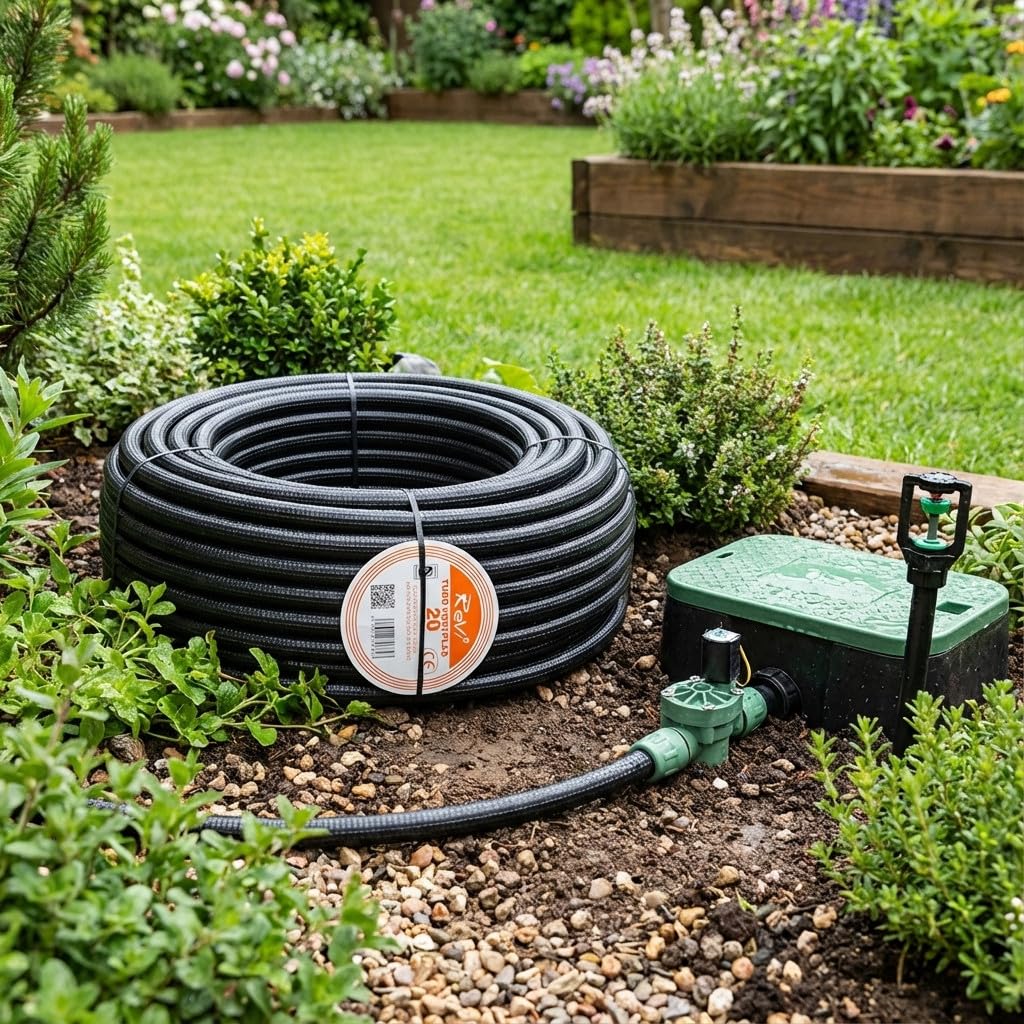 Suinga Tubo Corrugado 20mm 100 Metros | Tuberia corrugada con Certificado Aenor Utilizada para conducción de Cables electricos | Tubo Corrugado Exterior 20 mm | Conducto para Cables eléctricos