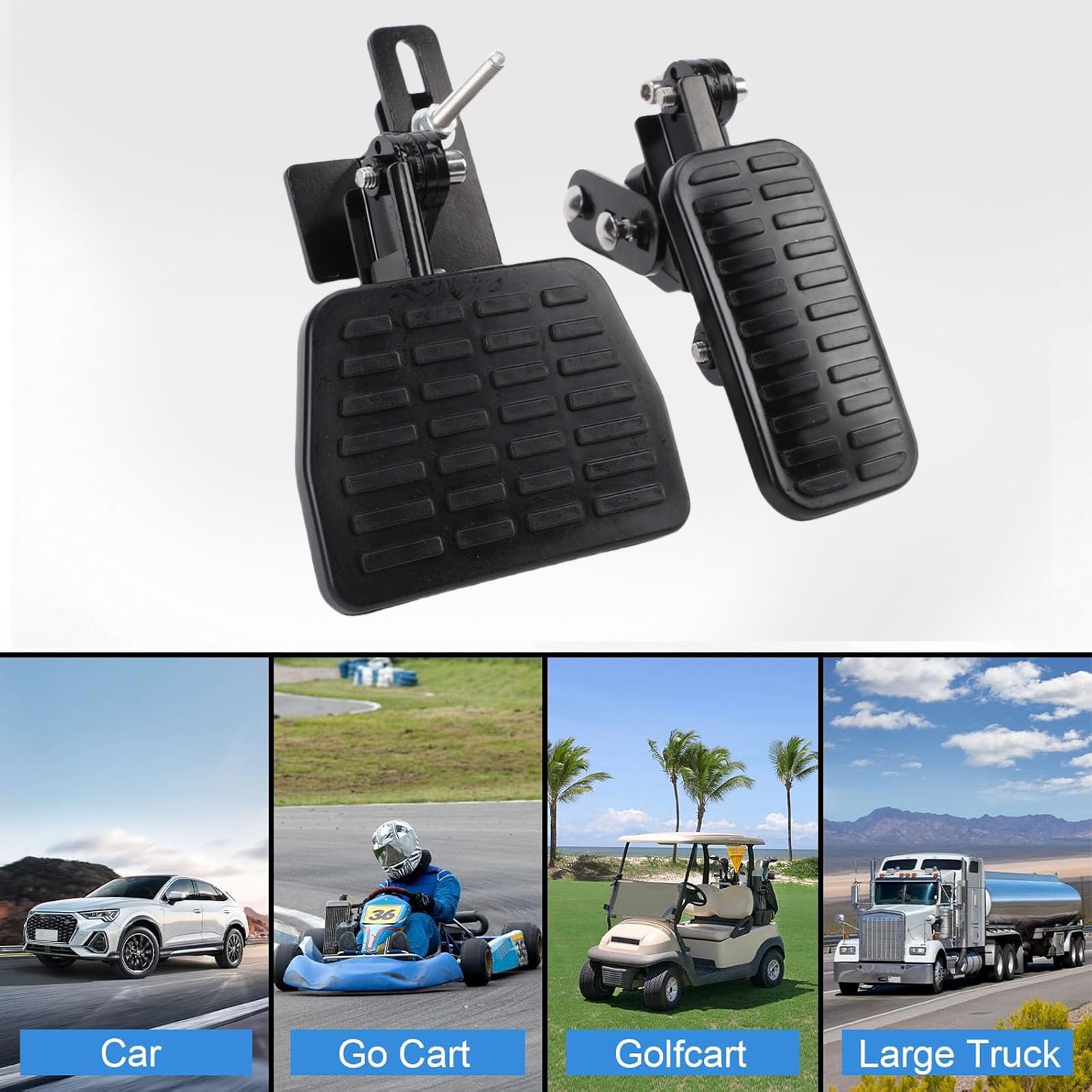 Regulowany pedał Hamulca Gazowego Przedłużenia Pedału dla Krótkich Kierowców Universal Fit Cars Idź do Gokart na Zabawki z Non -slip pokrywą stalową konstrukcję łatwą instalację