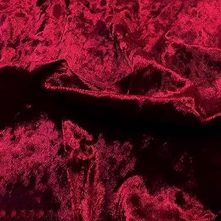 Stretch Crushed Velvet Fabric by Meter Soft Velvet Upholstery Fabric for DIY Crafts Sewing Clothes Apparel Costume reupholster Sofa Chairs 100 * 160cm (39 * 63in)(Color