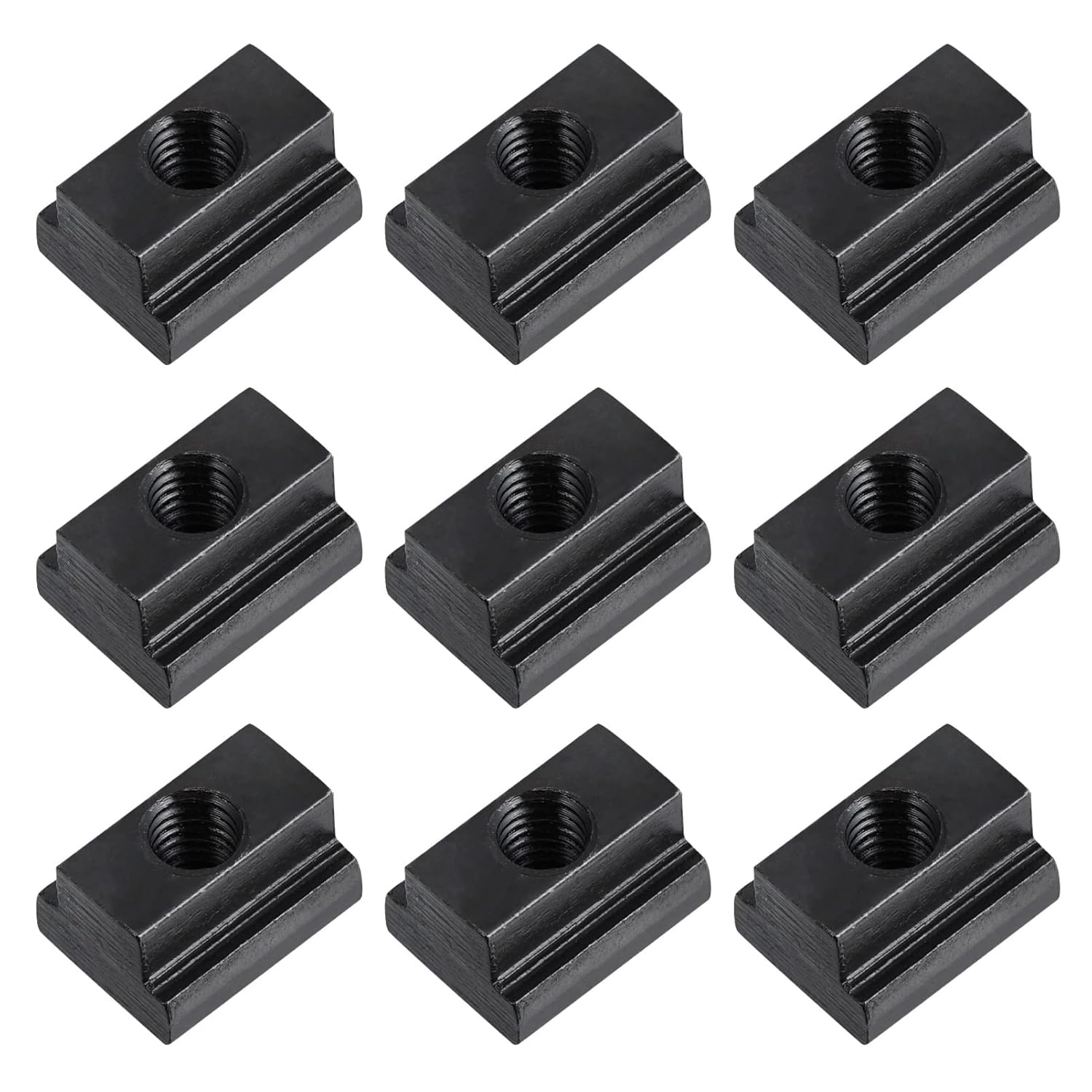 10pcs T-nut T Nuts Screw Slot Screw Nuts T Slot Head Nut 80/20 Aluminum Extrusion T Slot Rivet Nut T Slot Nut Caps Self Locking t Nut Lug Nut Thin Nut Carbon Steel M8 Metric System