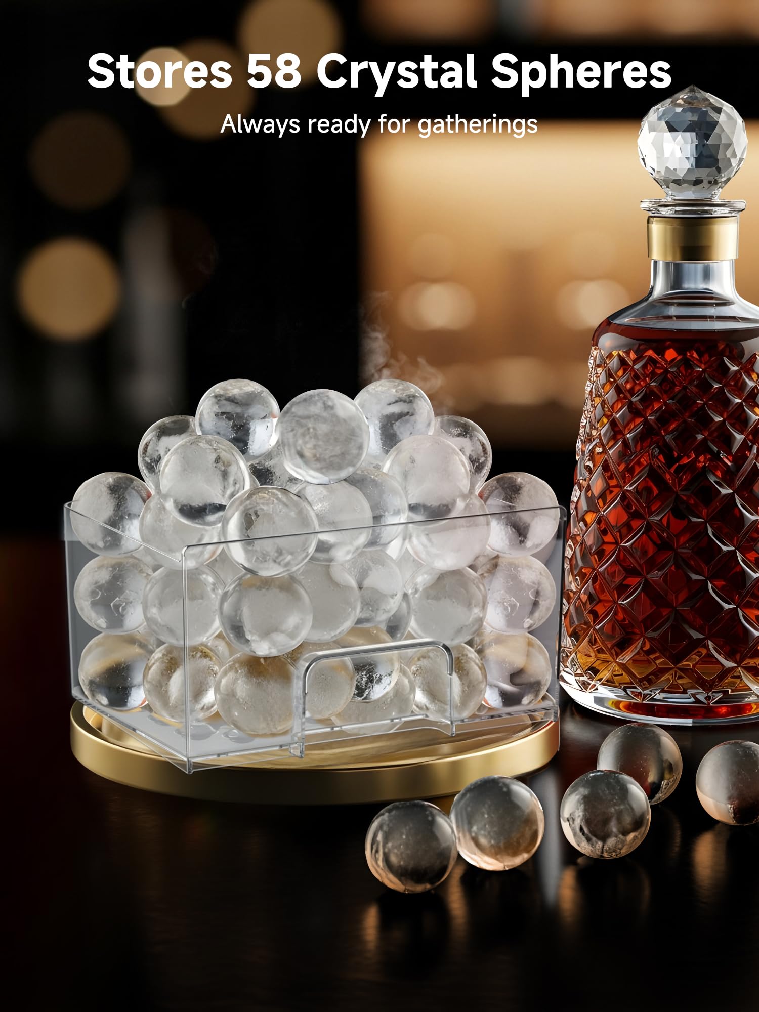 Icevival 2" Clear Ice Ball Maker With Clearcore Technology, 150 Pcs/Day, 4 Pcs In 38 Mins, Sphere Ice Maker With Enhanced Insulation, Self-Cleaning, Automatic Water Supply For Whiskey & Bourbon on Fridge.com - View 6
