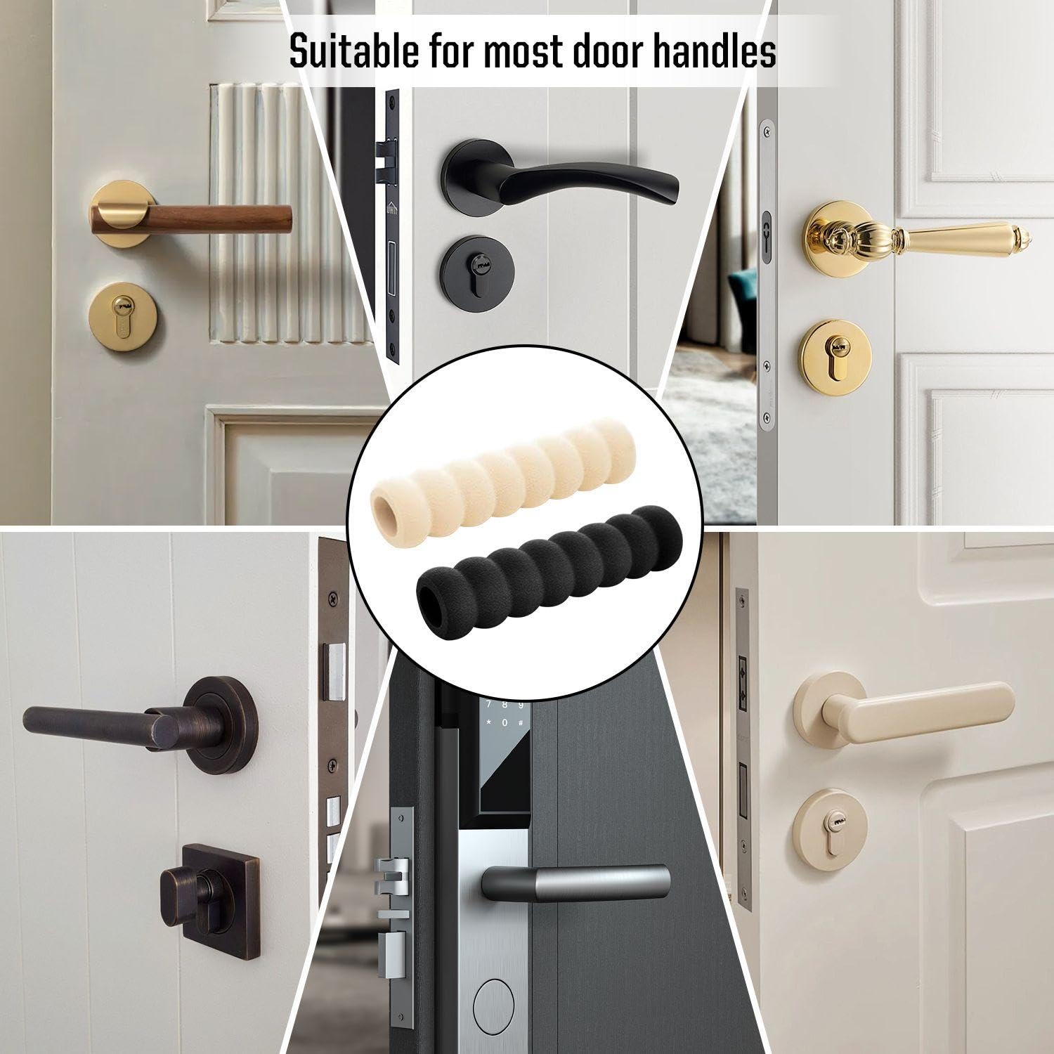 RNFKSU 12 Pieces Of Door Handle Protective Cover, Anti-Static Protective Cover, Door Handle Anti-Collision Condom - Image 3