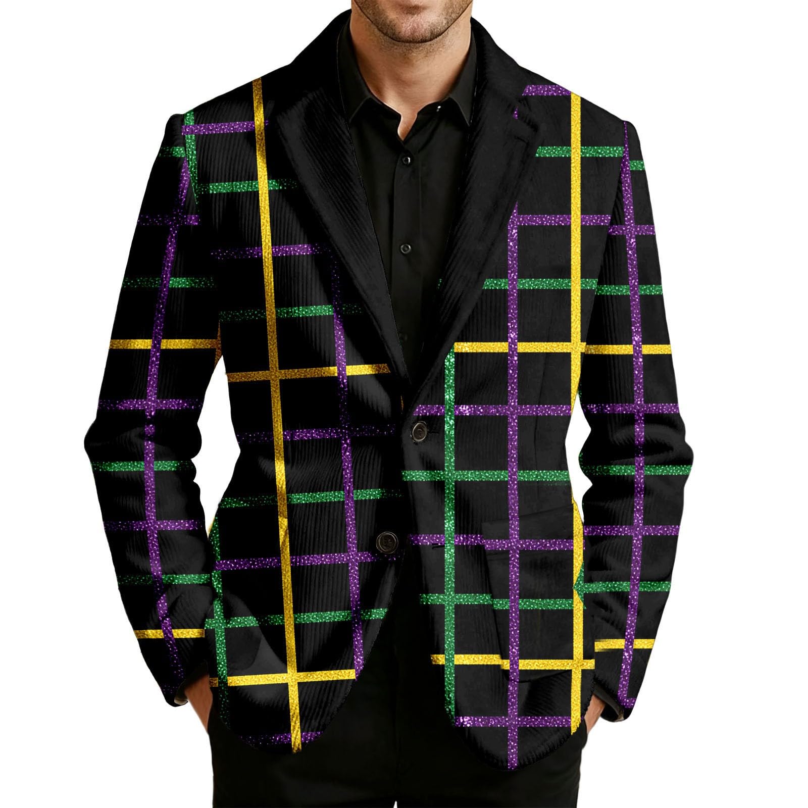 Elegante chaqueta de pana con estampado de esmoquin para hombre, estilo casual, para fiestas, bodas y eventos formales, discoteca, escenario