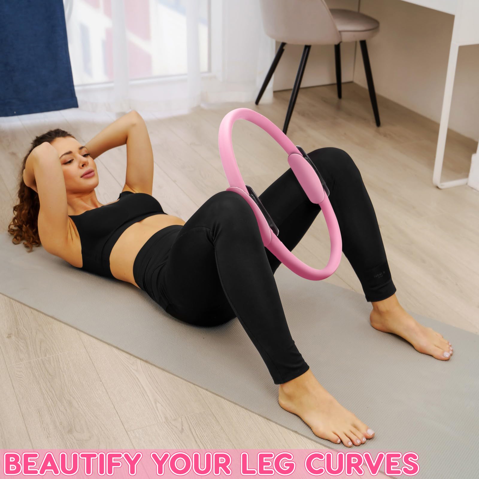 Veftsvy Pilates Ring Set - Yoga Widerstandsring Mit Zubehör Für Frauen