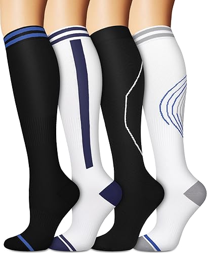 Miniatura 29 de Calcetines de compresión para mujeres y hombres circulación (3 pares) son el mejor apoyo para correr, atletismo, ciclismo, senderismo