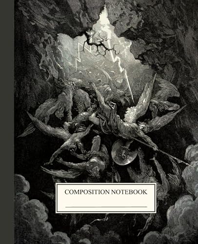 Composition Notebook College Ruled: Vintage Rebel Angels Plunge to Hell Illustration | Macabre Aesthetic Journal for School, College &amp; Work