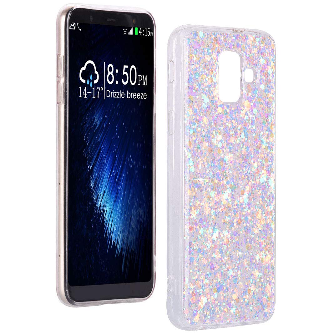 Case Galaxy A6 Glitter Purple Galaxy A6 2018 Back Cover