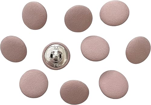 Vista 47 de PEPPERLONELY 10 piezas de tela de 0.394 in cubierta con botones redondos de vástago de metal, azul marino