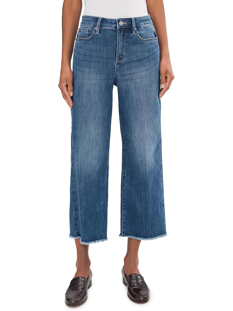 Blue NYDJ Coco Relaxed Wide Leg Crop Jeans