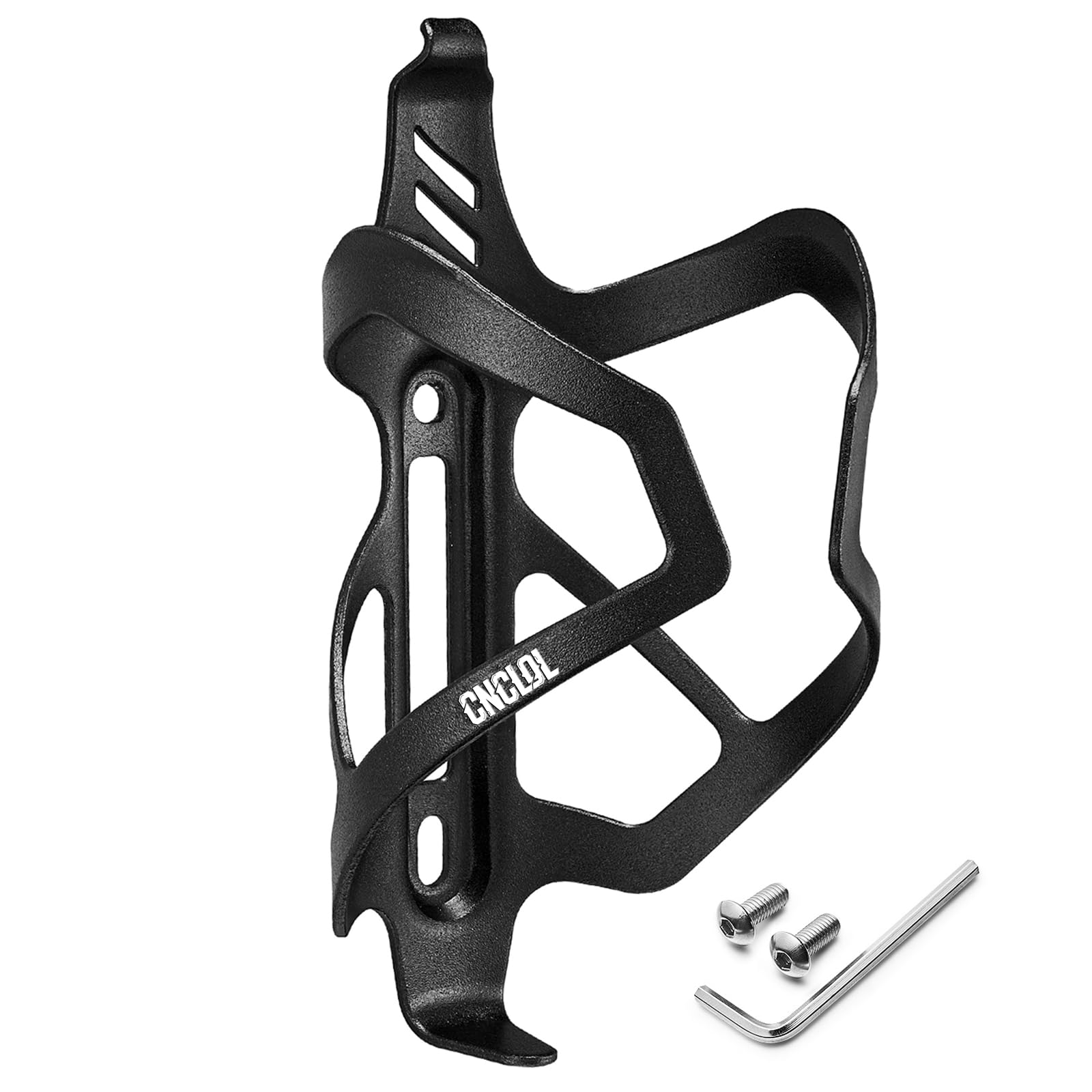 CNCLOL Bike Water Bottle Holder, Lightweight Aluminum Bicycle Bottle Cage Shockproof Design, Holds 20-32oz(500-950ml) for Road/Mountain/BMX/Kids/Gravel/Cycle (Black/Red/Blue/Orange/Purple)