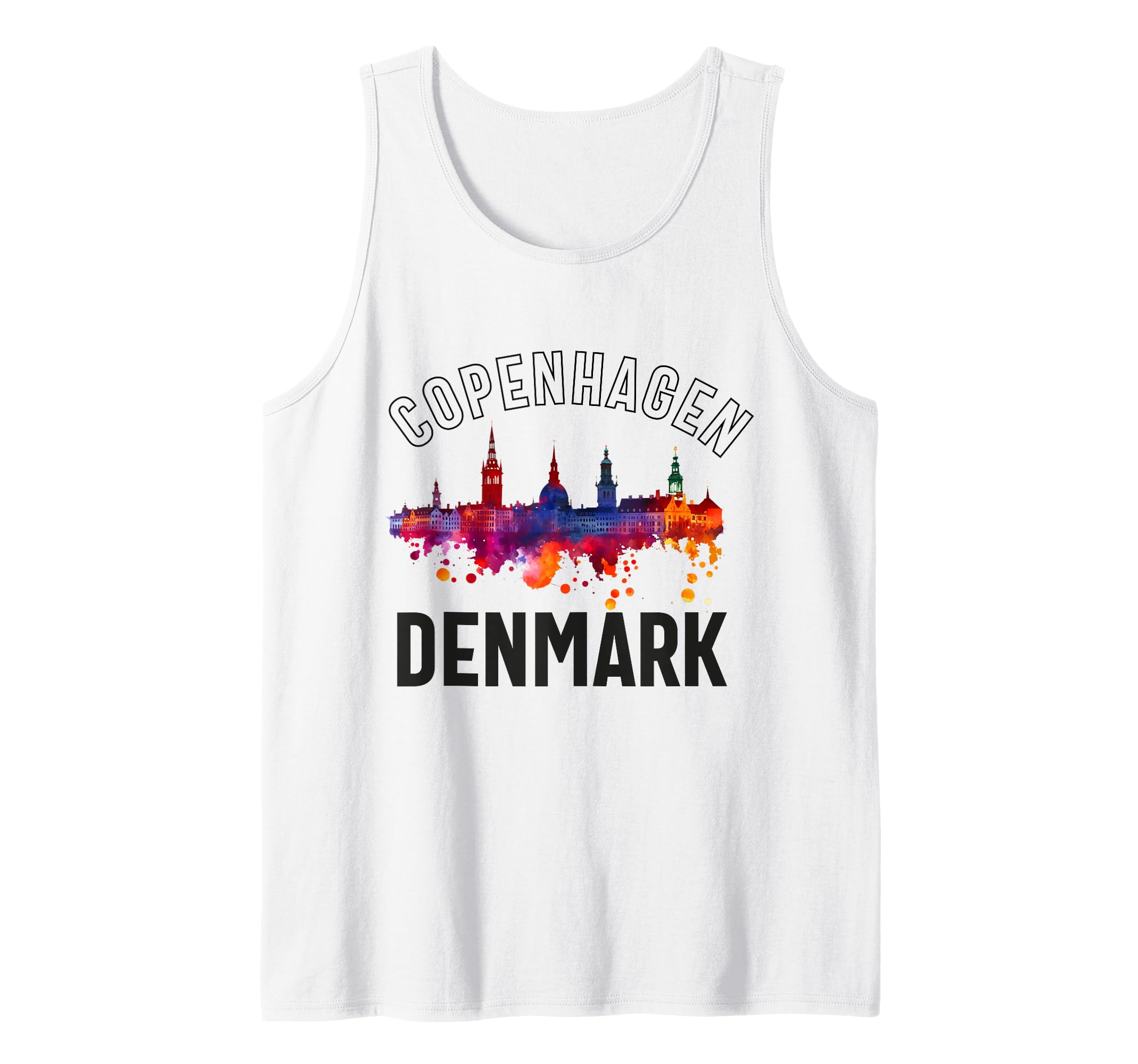 Copenhagen Souvenir Denmark Skyline Proud Danish Men Women Tank Top