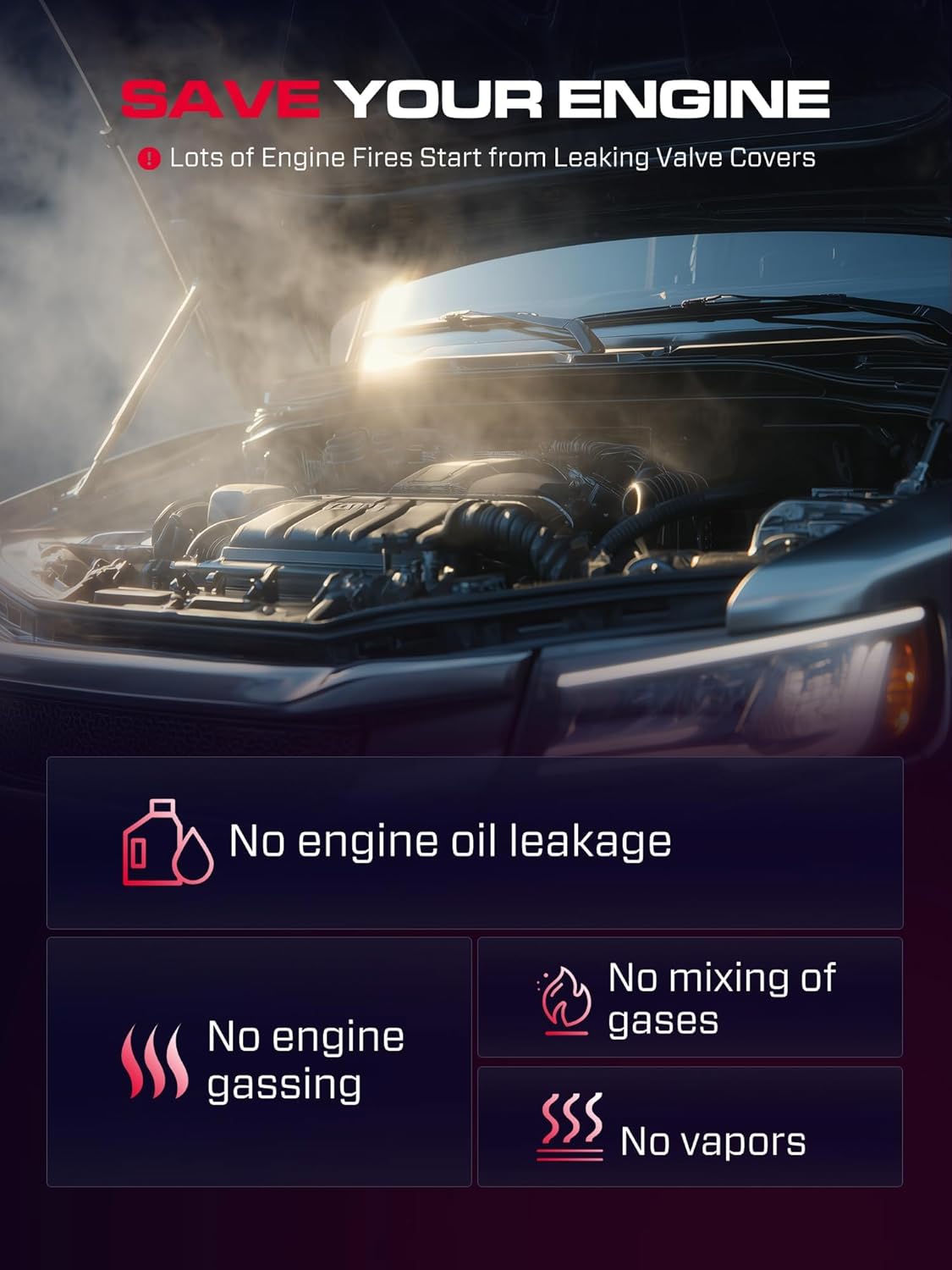 12310RDFA01 Engine Valve Cover with Gasket PCV valve Compatible with Honda Accord 2013-2017, CR-V CRV 2015-2019, L4 2.4L, Replaces# 12310-RDF-A01, 12310-5A2-A01