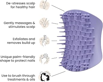 Tangle Teezer Scalp Brush Lilac Masaj & Saç Fırçası-Tarak Islak Kullanım | Saç derisini duşta temizler, pul pul dökülür ve masaj yapar. Tüm saç tipleri için şampuanı eşit şekilde dağıtır