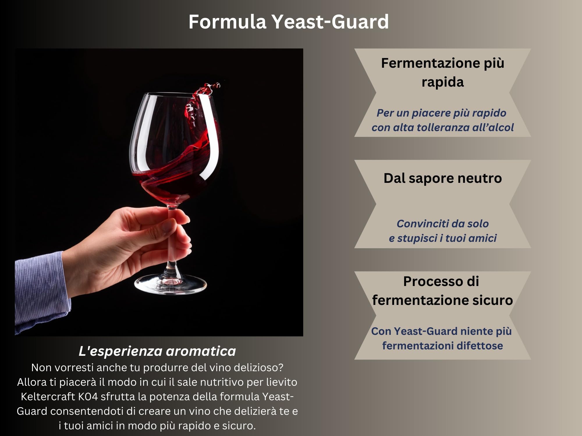 Sale nutriente per lievito Keltercraft K04 [10 g: per 25 litri di vino/idromele/sidro] Sale per fermentazione, lievito alimentare DAP con vitamine, sale nutriente per la fermentazione
