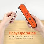 INKBIRD Thermomètre à viande numérique Thermome de cuisson étanche avec rétroéclairage à aimant d'étalonnage rechargeable,IHT-1P Thermomètre rapide avec sonde pliante pour griller le frittage profond BBQ Lait