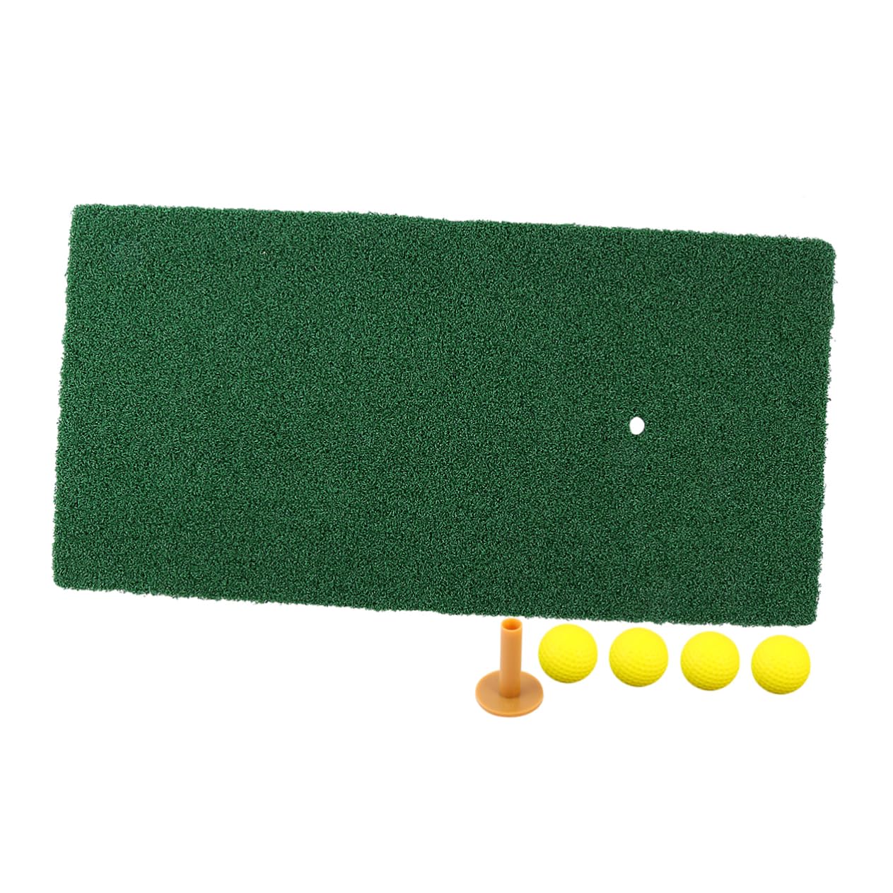 Garneck 5pcs Portable Golf Hitting Mat Practice Pad with Realistic Turf for Beginners and Advanced Players Convenient Storage Grass Training Mats Green