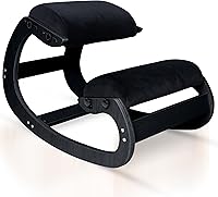 Vista 1 de Silla ergonómica, asiento ajustable, silla de oficina para escritorio, corrector de postura, cojín cómodo de alta calidad, mecedora de madera