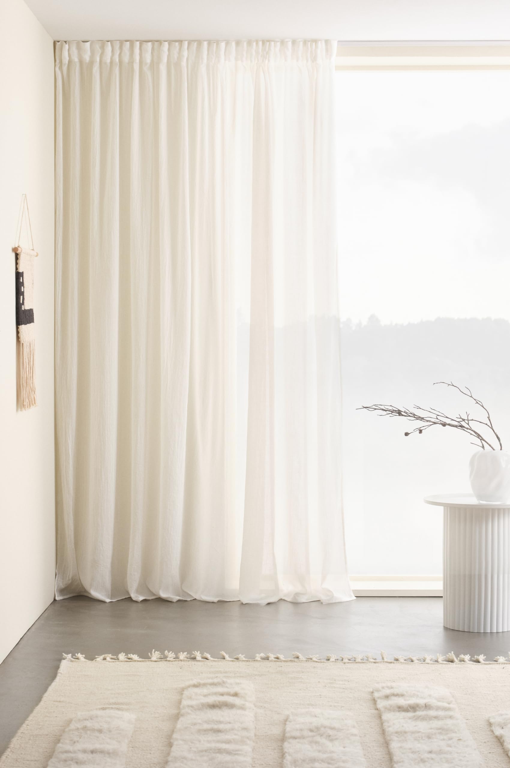 JOTEX Multifunktionsgardine Layer Extrabreite Vorhang 275 cm Polyester-Baumwoll -Mischung, Oeko-TEX® Standard 100 Zertifiziert, bessere Baumwolle - Weiß, 1 Stück 275 x 220 cm
