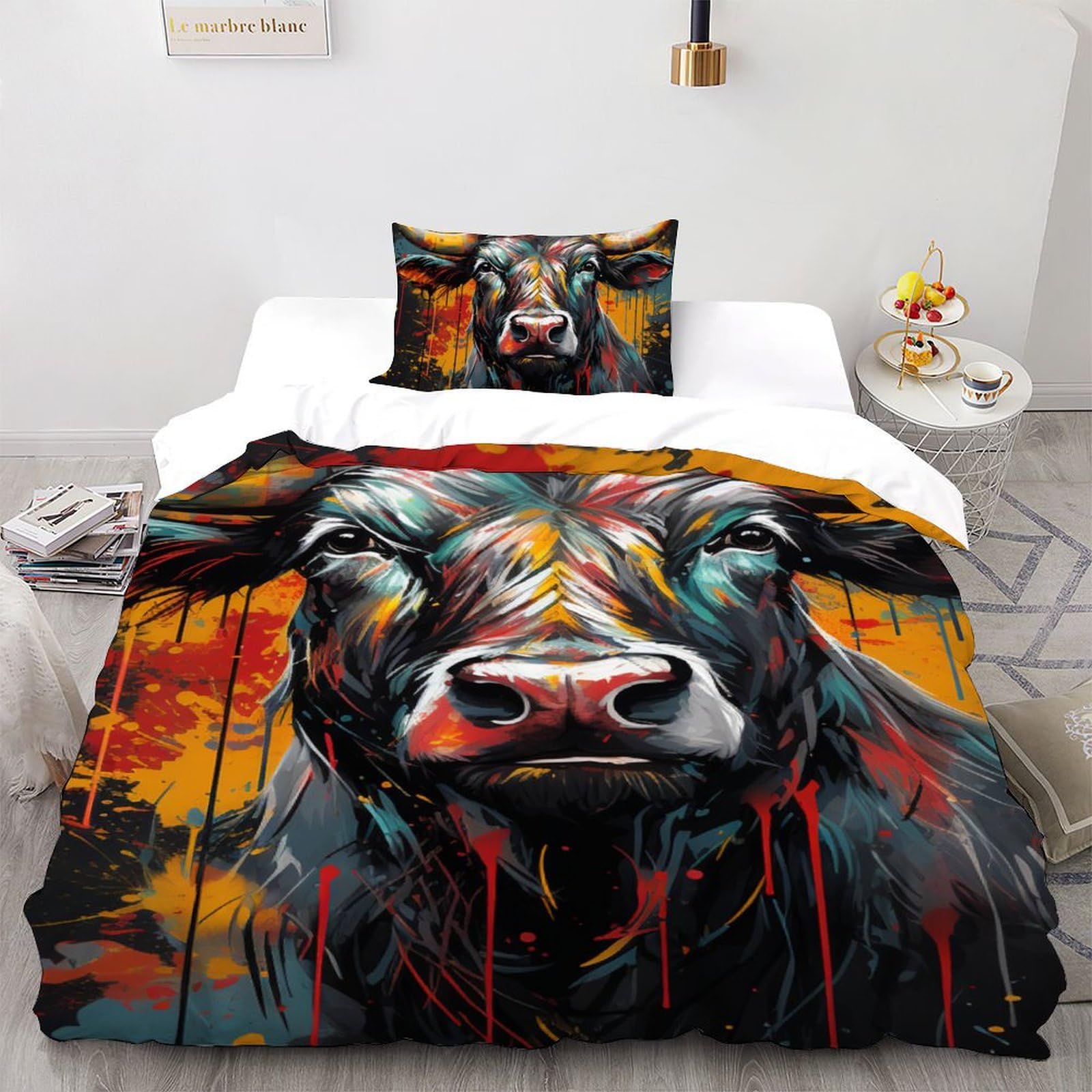 Housse de couette tauromachie pour transformer le style d'une chambre adulte lit simple 3D