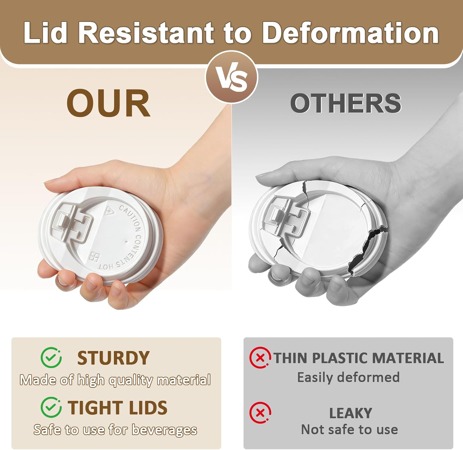 120 Pack 12 oz Paper Coffee Cups Set, Disposable White Coffee Cups with Lids, Sleeves and Stirring Sticks, Fit For Cold and Hot Drinks - Image 4