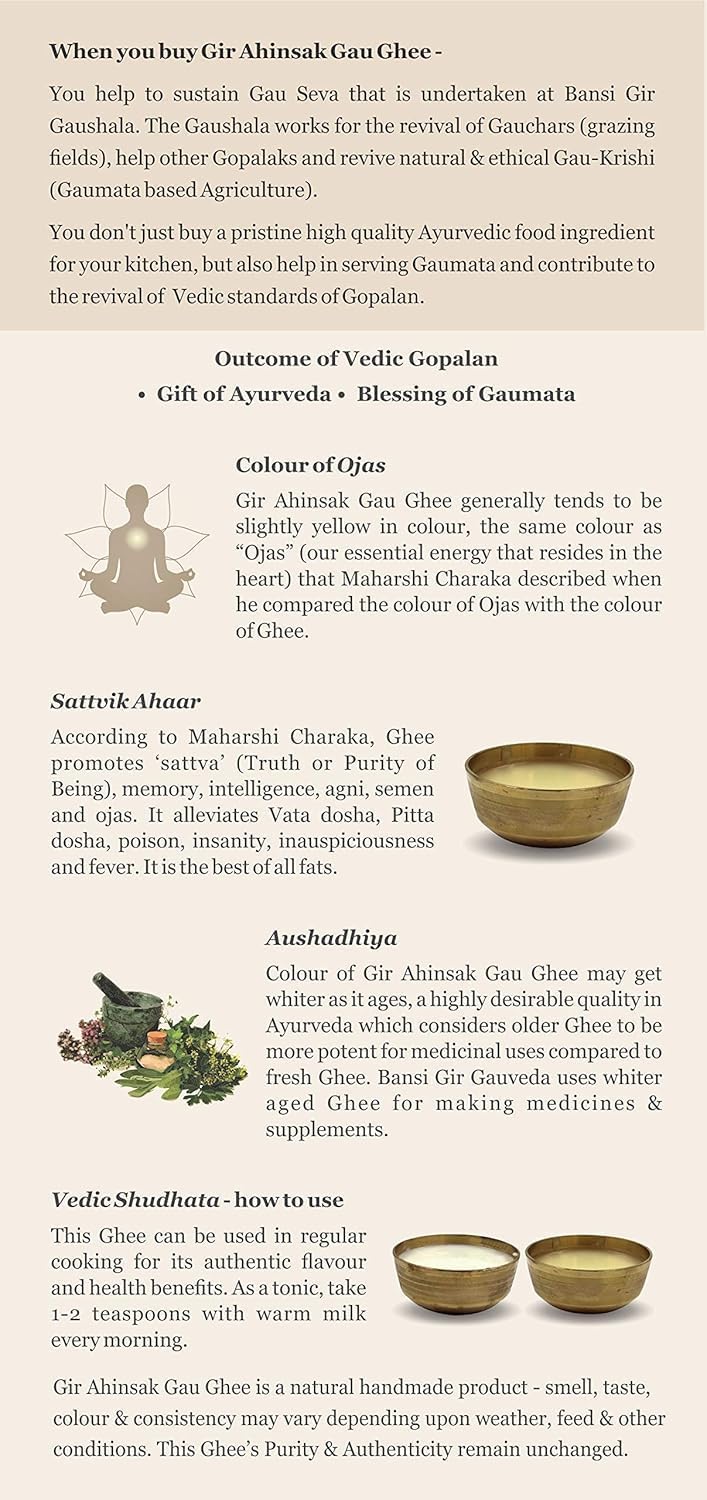 GIR GAUVEDA Ghee de vaca Gir Gir A2 de 33.8 onzas (1000 ml) | Mantequilla clarificada | Sin OMG, sin lactosa, apto para dieta cetogénica | Método Bilona | Ahinsak Gau Ghee
