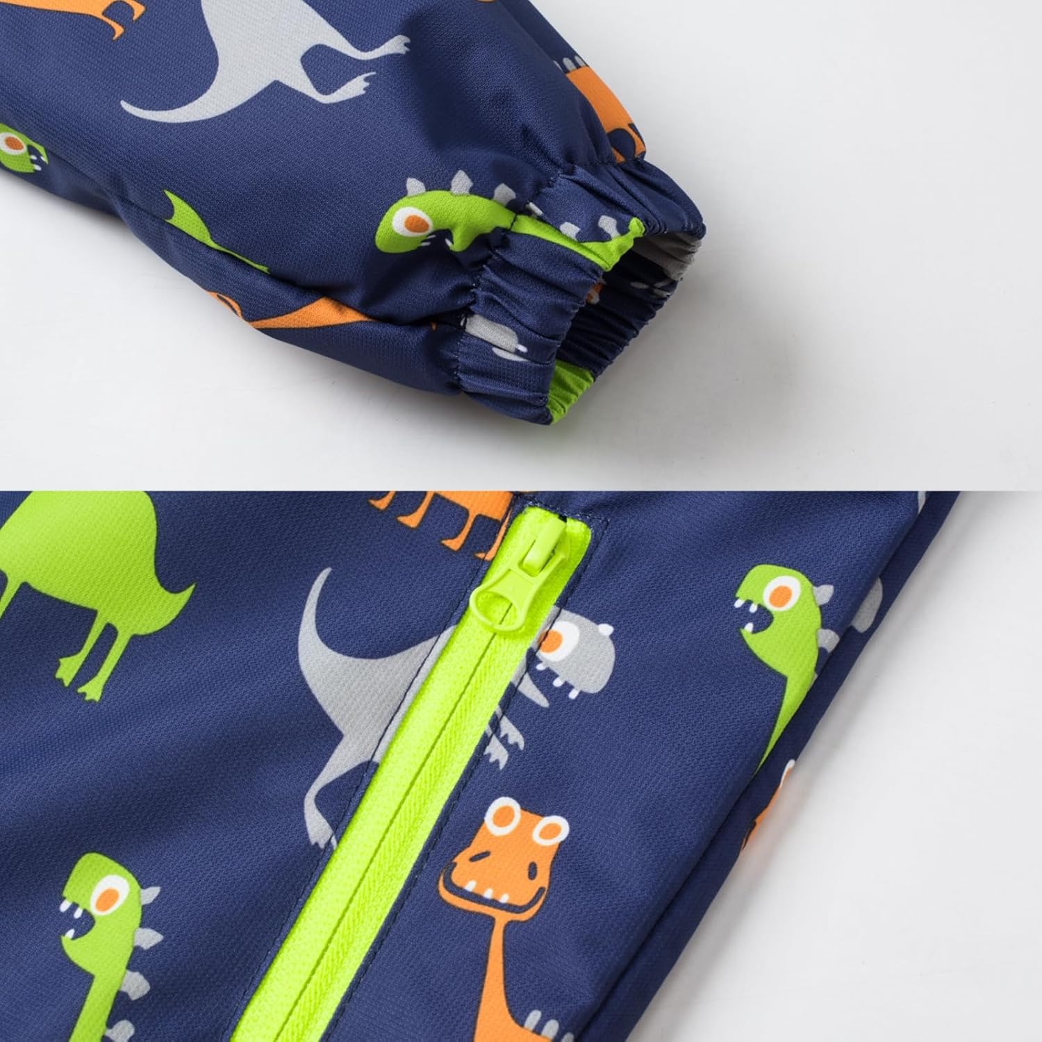 Boys Rain Jacket with Detachable Hood Lightweight Raincoats for Kids - Image 5