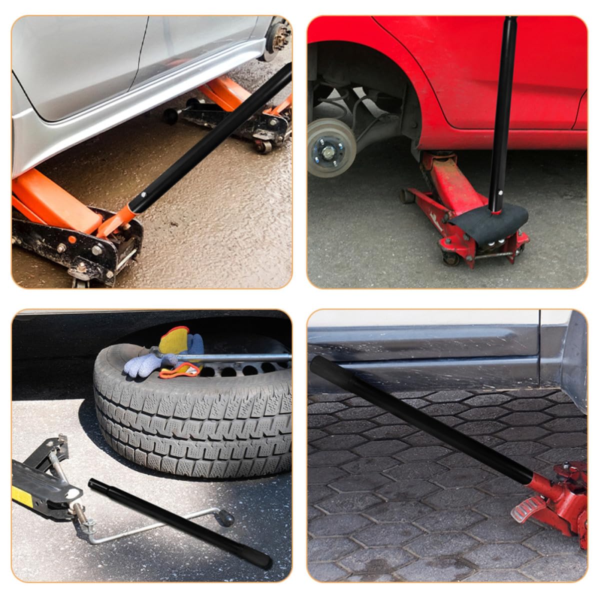 2stücke Hydraulischer Wagenhebergriff Ersatzgriff Hebelstange Ergonomisch Rangierwagenheber Ersatzteil für Auto Werkstatt Praktische Stabile Ausführung
