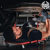 Vista 9 de M-AUTO Enredadera Plegable de 40 Pulgadas con Asiento Rodante, Silla de Garaje Ajustable Todo en Uno, Para Acostarse o Sentarse, Capacidad de 150