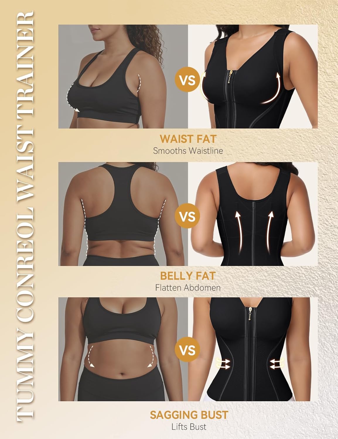 SHAPSHE Waist Trainer Corset for Women Tummy Control Workout Sport Girdle Hourglass Cincher Body Shaper Postpartum with Bra - Image 5