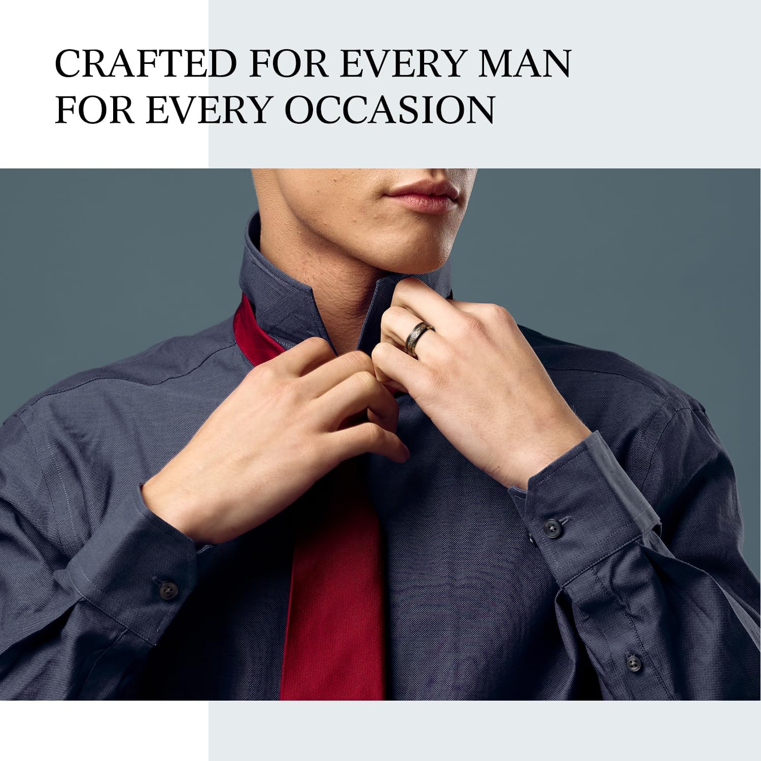 King Will Men's Dragon Celtic Tungsten Ring, 5/6/7/8mm Widths, Polished Beveled Edge Comfort Fit Carbide Wedding Band Promise Rings Size 4-16 - Image 5