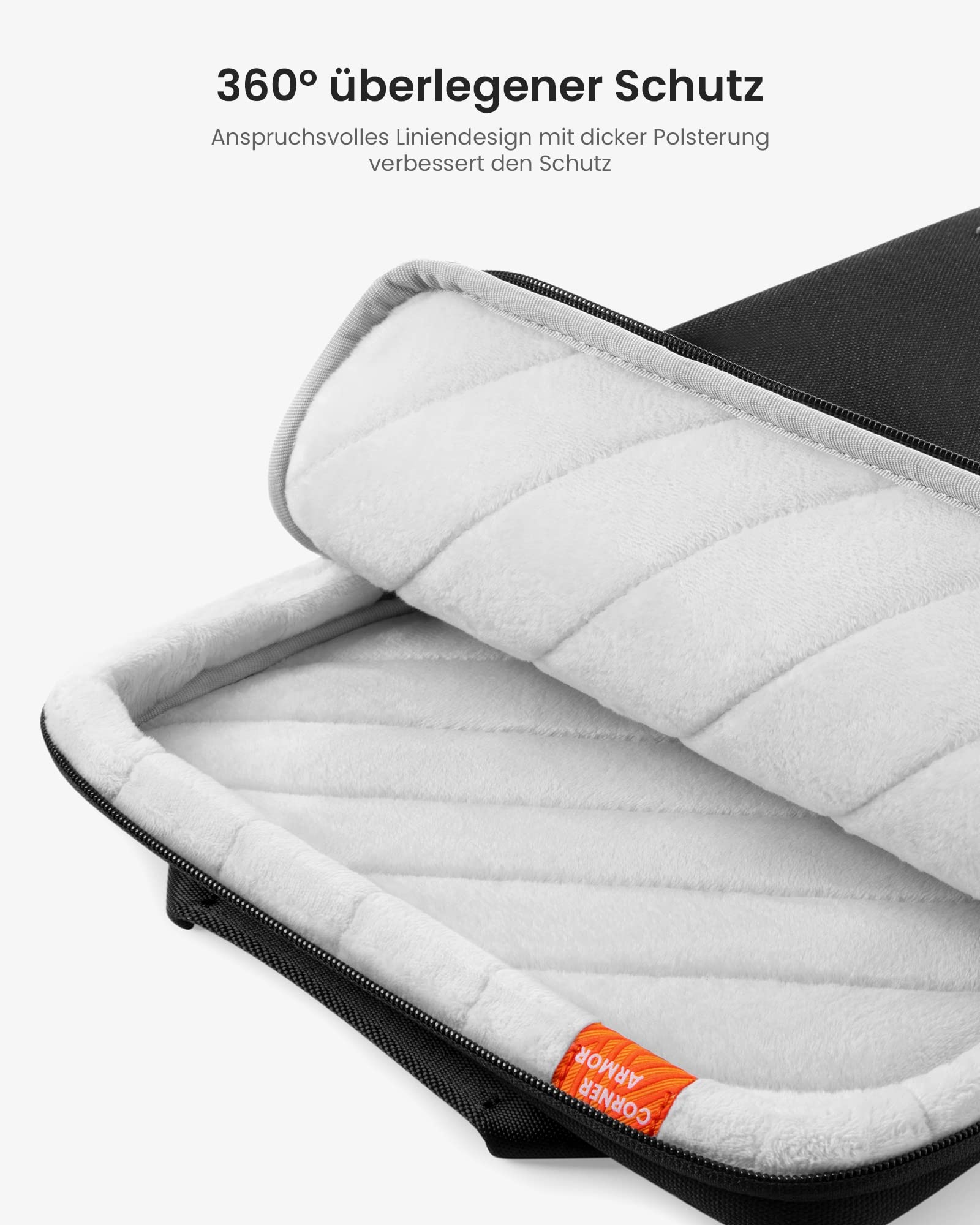 tomtoc 360° Tablet Tasche für 13 Zoll iPad Air 2026 M4/M3/M2, 13'' iPad Pro M5/M4, 12,9" iPad Pro 6/5/4, Premium Stoßfest Rundumschutz Schultertasche aus Recyclinggewebe mit Griff, passt SmartKeyboard